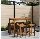vidaXL Bartisch vidaXL Gartenbar-Tisch Natur 108,5 x 55 x 105 cm Massivholz...