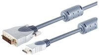 S-Conn Home-Cinema HDMI-DVI Kabel, 1,5m, Ferrit HDMI-Kabel