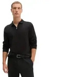 Marc O'Polo Langarm-Poloshirt aus weichem Bio-Baumwoll-Jersey schwarz S (46)