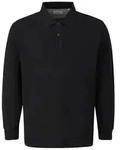 s.Oliver Langarmshirt Polo-Shirt Langarm-Poloshirt aus Baumwoll-Piqu&eacute; schwarz XXL