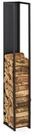 relaxdays Kaminholzregal Hohes Kaminholzregal mit R&uuml;ckwand, BxTxH:23.5x30x157...