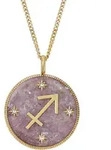 Fossil Collier Fossil Damen-Kette Edelstahl Farbstein goldfarben|rosa