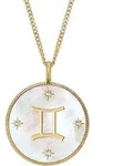 Fossil Collier Fossil Damen-Kette Edelstahl Farbstein goldfarben