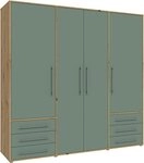 FORTE Dreht&uuml;renschrank Mokkaro, Kleiderschrank,zeitloses Design, 4 t&uuml;rig viel