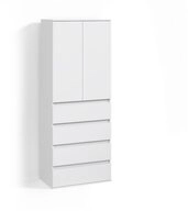Livinity&reg; Kleiderschrank Garda, Wei&szlig;, mit 4 Schubladen (1-St)