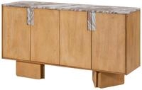 Massivmoebel24 Sideboard LUGANO Mango Massivholz beige (Massivholz teilmontiert...
