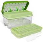 LuxusKollektion Eisw&uuml;rfelform Eisw&uuml;rfelform 64er Deckel Beh&auml;lter Press...