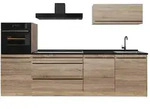 Vicco K&uuml;chenzeile R-Line, Sonoma/Goldkraft Eiche, 280 cm Arbeitsplatte...