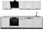 Vicco K&uuml;chenzeile R-Line, Wei&szlig; Landhaus/Anthrazit, 280 cm ohne Arbeitsplatte...