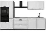 Vicco K&uuml;chenzeile R-Line, Wei&szlig; Landhaus/Anthrazit, 310 cm ohne Arbeitsplatte