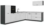 Vicco Winkelk&uuml;che R-Line, Wei&szlig; Landhaus/Anthrazit, 327 x cm Arbeitsplatte...