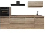 Vicco K&uuml;chenzeile R-Line, Sonoma/Goldkraft Eiche, 280 cm Arbeitsplatte...