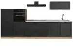 Vicco K&uuml;chenzeile R-Line, Anthrazit Landhaus/Goldkraft Eiche, 340 cm...