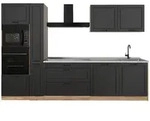 Vicco K&uuml;chenzeile R-Line, Anthrazit Landhaus/Goldkraft Eiche, 310 cm ohne