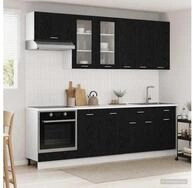 vidaXL H&auml;ngeschrank vidaXL K&uuml;cheneinheit LYON 8 stk. Schwarze Eiche...