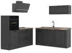 Vicco K&uuml;chenzeile R-Line, Anthrazit Landhaus/Anthrazit, 160 cm Arbeitsplatte
