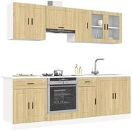 vidaXL H&auml;ngeschrank vidaXL 8-tlg. K&uuml;chenschrank-Set Porto Sonoma-Eiche