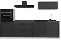Vicco K&uuml;chenzeile R-Line, Anthrazit Landhaus/Wei&szlig;, 280 cm Arbeitsplatte...
