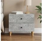vidaXL Nachtkommode vidaXL Nachttisch Betongrau 62 x 34,5 x 48 cm Holzwerkstoff