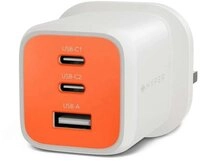 Hyper Targus HyperJuice Flex Netzteil GaN 65W 2x USB-C orange USB-Ladeger&auml;t