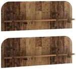 vidaXL Wandregal 102 x 135 x 375 cm Wandregal 2 stk Altholz 102x13,5x37,5 cm