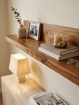 KADIMA DESIGN Wandregal Wandregal MUMBAI Massiv-Holz Holzregal 60 cm...