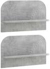 vidaXL Wandregal 60 x 135 x 375 cm Wandregal 2 stk Betongrau 60x13,5x37,5 cm