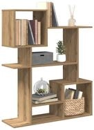 vidaXL B&uuml;cherregal vidaXL Raumteiler-B&uuml;cherregal Artisan-Eiche 92x29x112 cm