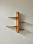 KADIMA DESIGN Wandregal Wandregal 58x60x15 cm Massivholz Baum-Form H&auml;ngeregal