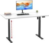 VCM Schreibtisch Arbeitszimmer E-Lona B. 140 x T. 50 x H. 71-120 cm, Elektrisch