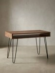 KADIMA DESIGN Schreibtisch Schreibtisch BAGLI braun 110 x 60 x 76 cm Massiv Holz