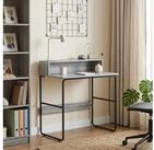 vidaXL Schreibtisch vidaXL Schreibtisch mit Stauraum Sonoma-Grau 80 x 50 x 91 cm