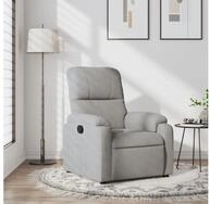 vidaXL Sessel vidaXL Relaxsessel Hellgrau Mikrofasergewebe