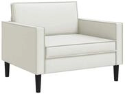 vidaXL Sessel XL Sessel Wei&szlig; Kunstleder (1-St)
