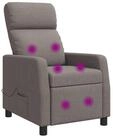 vidaXL Sessel Massage Relaxsessel Taupe Stoff (1-St)
