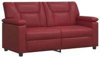 vidaXL Sofa 171 x 85 x 93 cm Sofa Weinrot 171x85x93 cm Kunstleder, 1 Teile rot