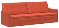 vidaXL Sofa 220 x 81 x 82 cm 3-Sitzer Sofa Rot-Orange 220x81x82 cm Cordstoff, 1...