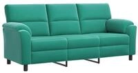 vidaXL Sofa 214 x 85 x 93 cm Sofa T&uuml;rkis 214x85x93 cm Samt, 1 Teile