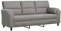 vidaXL Sofa 214 x 85 x 93 cm Sofa Hellgrau 214x85x93 cm Samt, 1 Teile