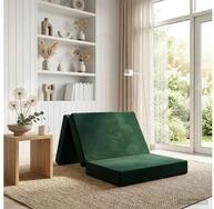 vidaXL Sofa vidaXL Klappsofa Bett 80 x 67 x 45 cm Dunkelgr&uuml;n