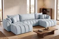 WFL GROUP Ecksofa Iris U mit Schlaffunktion & Bettkasten - U-Form, Schlafsofa...