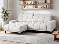 Beautysofa Ecksofa MARCO MINI mit elektrischer Sitztiefenverstellung, Hoher