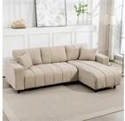 HOMCOM Ecksofa Sofa in L-Form, gepolstert, Umkehrbare Chaiselongue,...