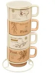 Secret de Gourmet Becher Set mit 4 WELLNESS-Tassen auf einem St&auml;nder,...