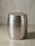 KADIMA DESIGN Beistelltisch Beistelltisch 42x49x42cm Aluminium Silber Dekotisch