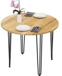 LAMO Manufaktur Esstisch Esstisch rund 90 cm St&auml;rke: 28mm, Farbe: Rustikal,...