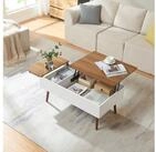en.casa Couchtisch, ausziehbar &raquo;Flesen&laquo; 2-teilige Tischplatte 92x52x41 cm