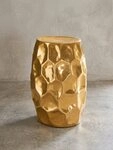 KADIMA DESIGN Beistelltisch Beistelltisch 30x47x30cm Aluminium Gold Dekotisch