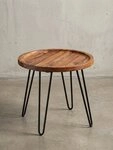 KADIMA DESIGN Couchtisch Couchtisch Massivholz 45x40x45 cm Wohnzimmertisch Rund