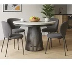 Beautysofa Esstisch Lumi im Loft-Stil, ausziehbar &Oslash; 100&ndash;180 cm (hitze- und